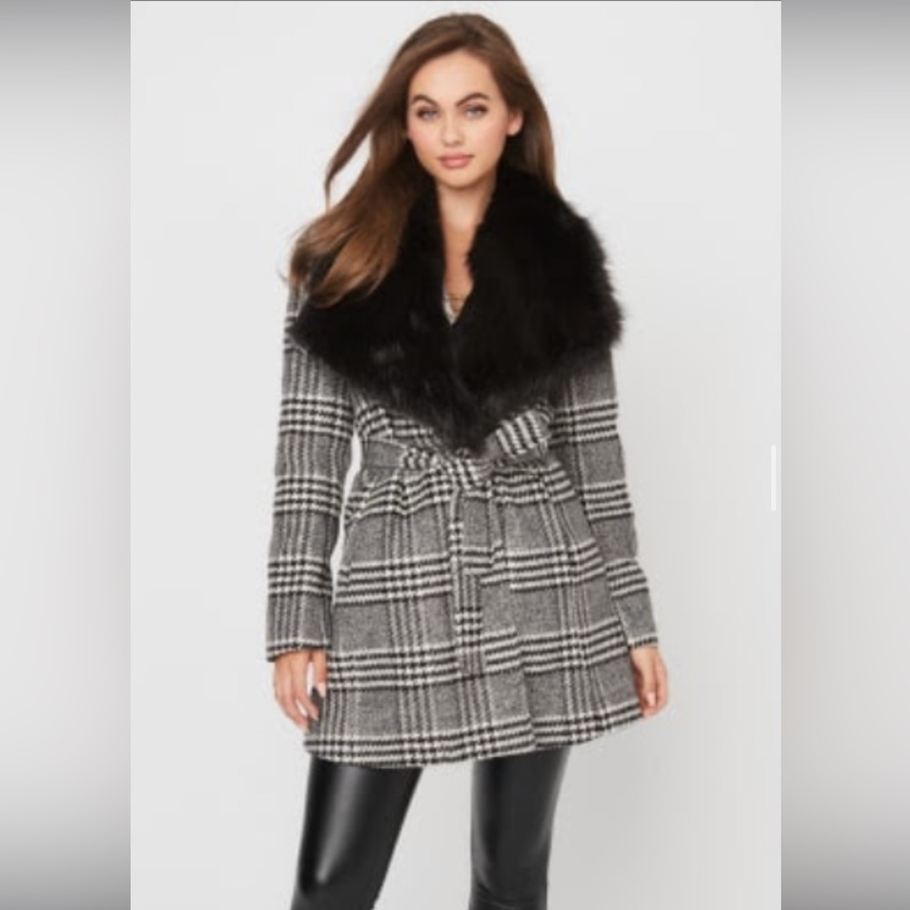 Guess wool blend jacket NWT